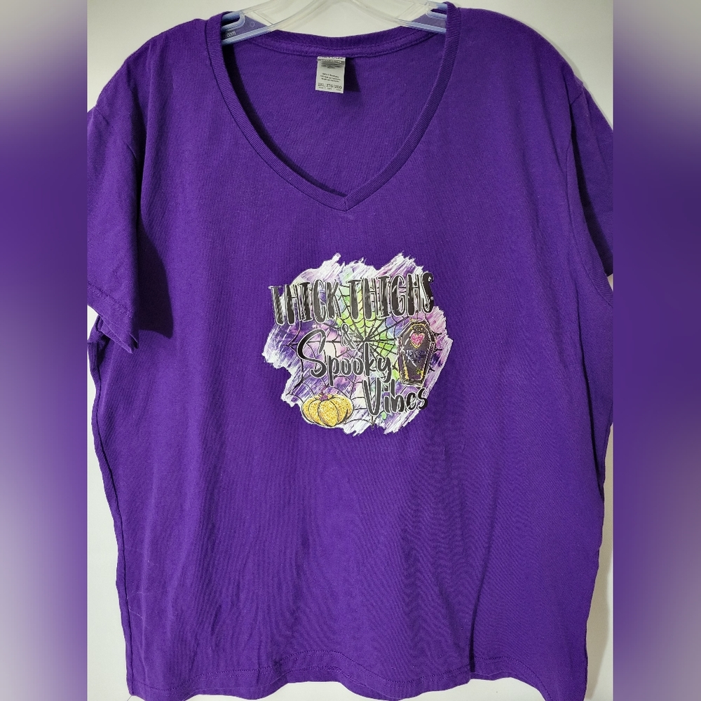 Shirt 2XL Funny Halloween Purple Shirt